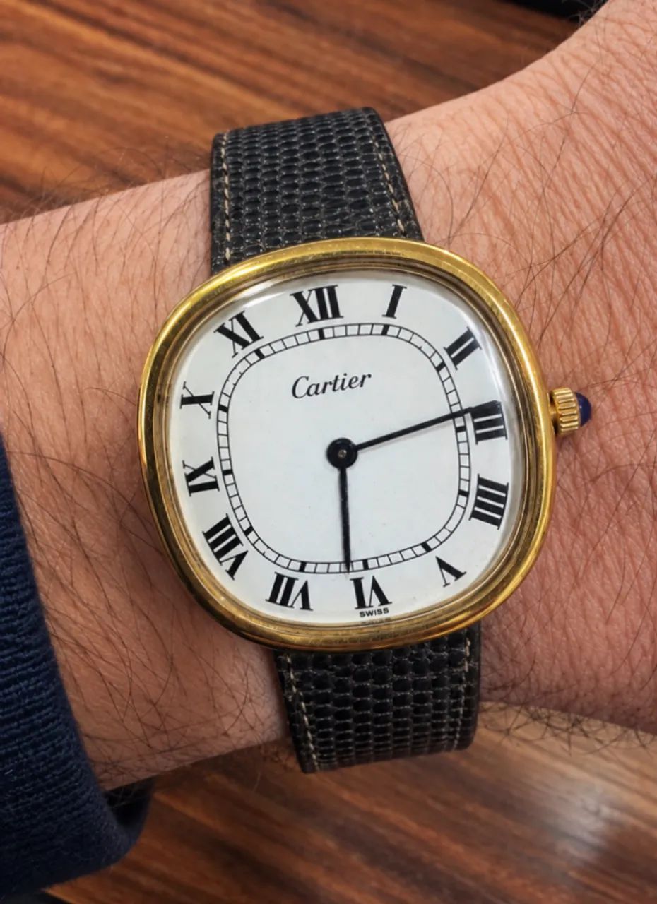 Relógio Cartier Original 33mm Plaque ouro