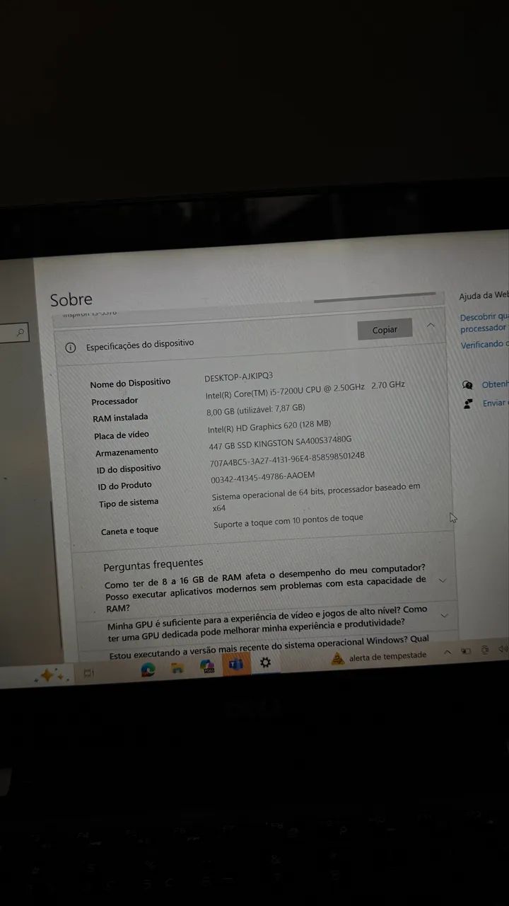 Dell Inspiron 5000 - 2 em 1 (Usado)  - Foto 3