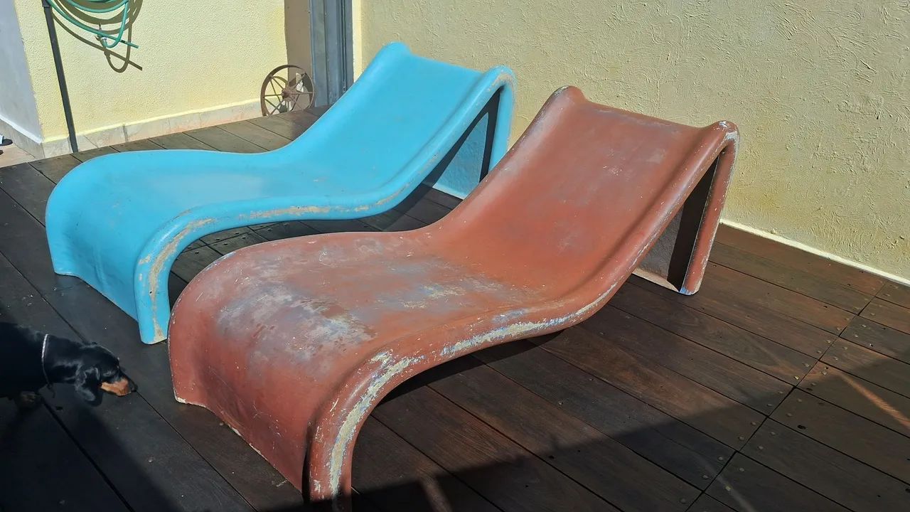 Espreguiçadeira de fibra para piscina  (Itapetininga) - Foto 4