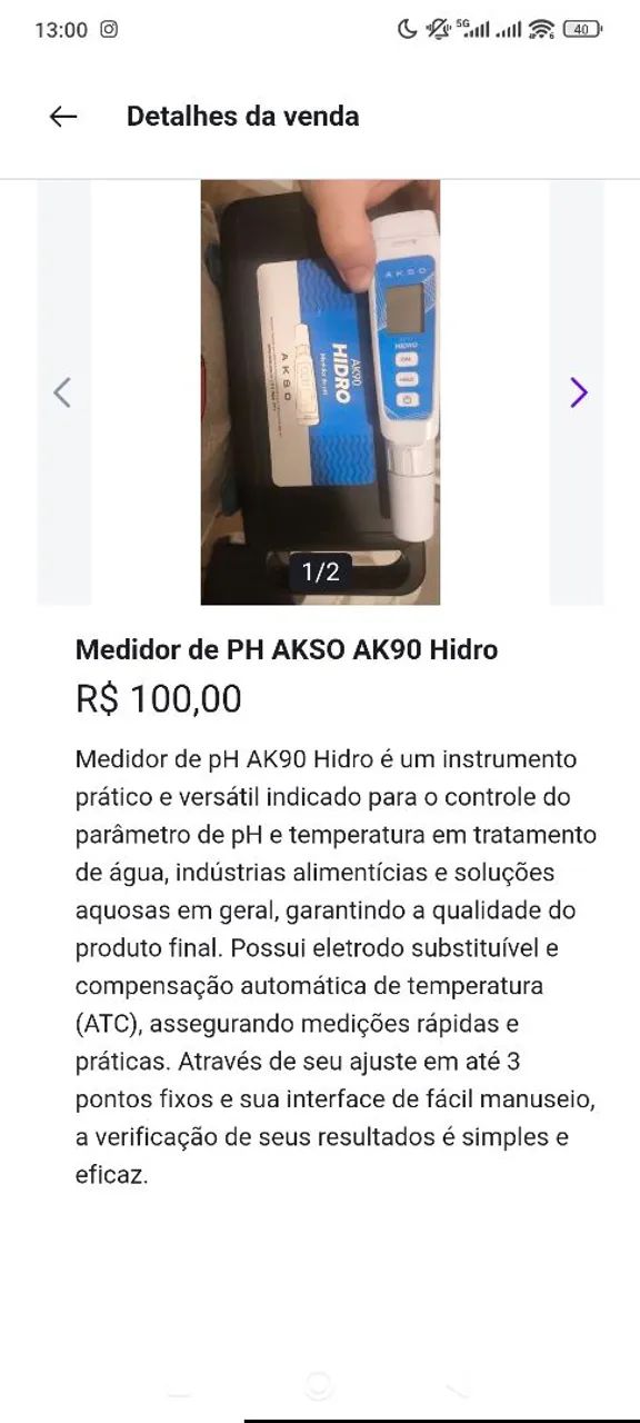 Medidor de ph akso