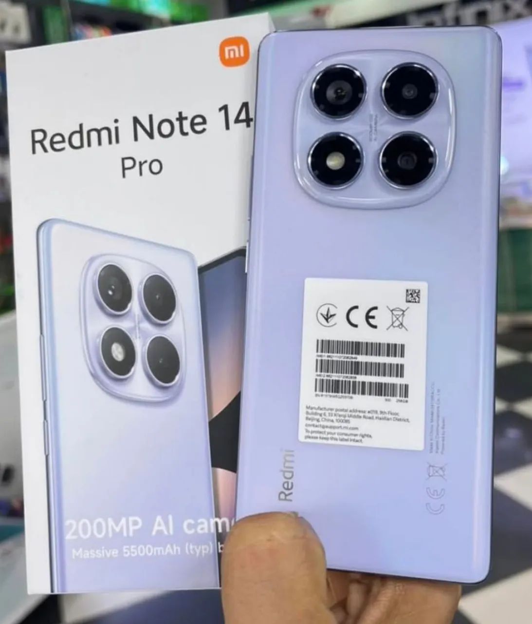 Telefone - Note 14 Pro - 4G - Versão Global - 256/8 - Lilás+ Entrega Grátis 