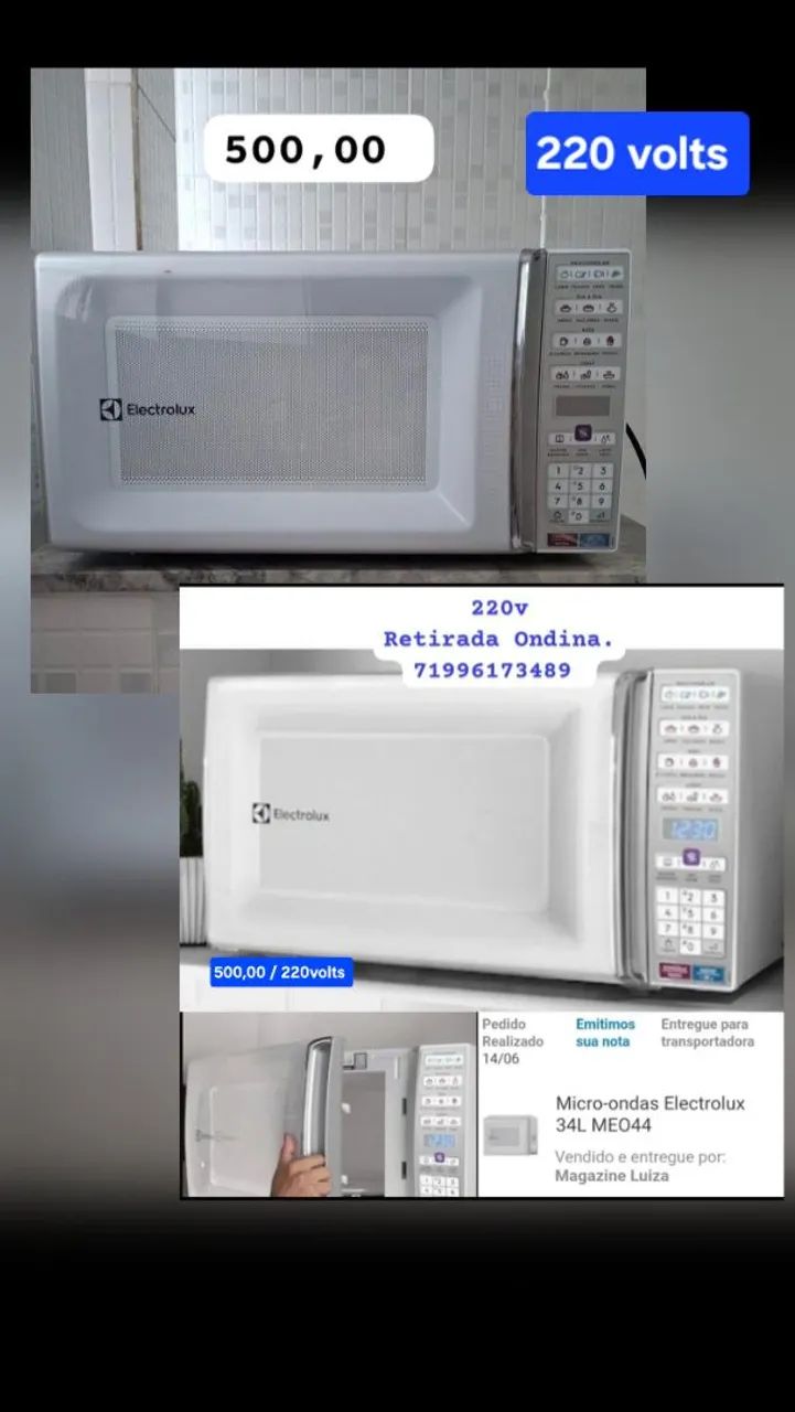 Microondas Electrolux 34 litros 220v já com transformador  - Foto 2