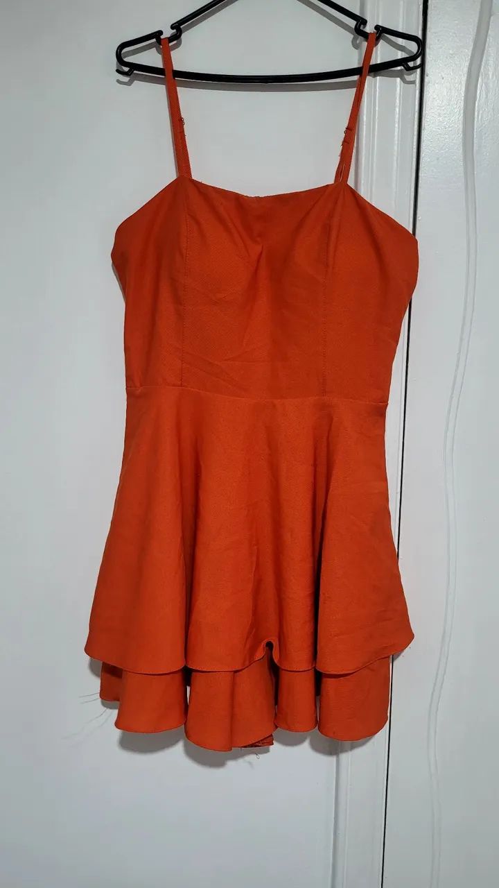 Vestido laranja curto M