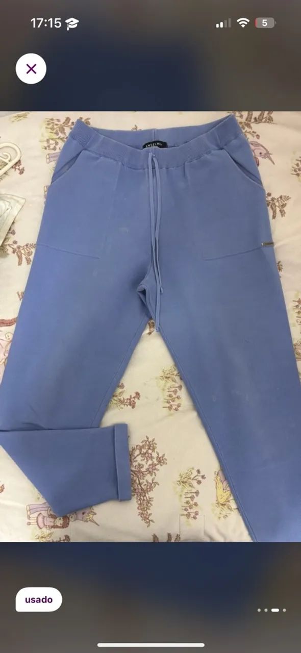 Calça Anselmi azul tamanho P - Foto 3
