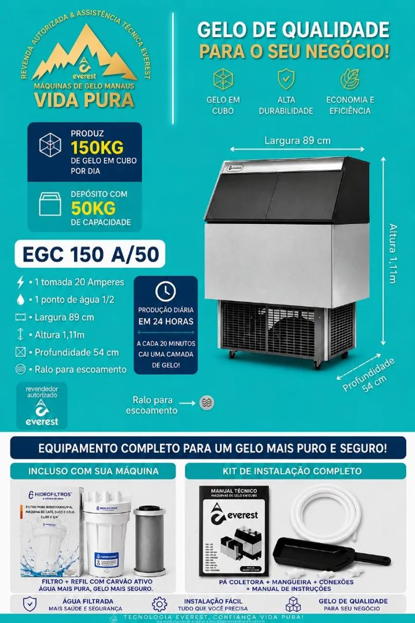 Máquina de gelo 150kg