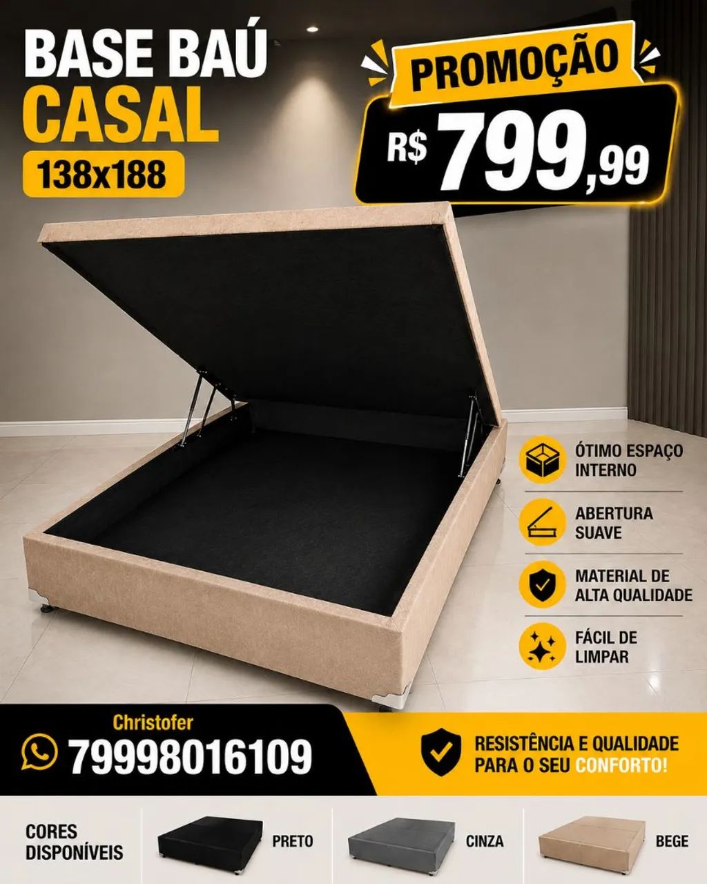 Base baú casal entrego hoje 