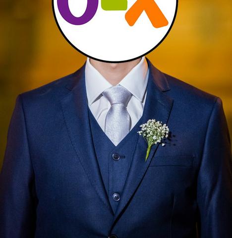 Terno + Colete para Casamento: Marca Raffer (Azul Marinho)