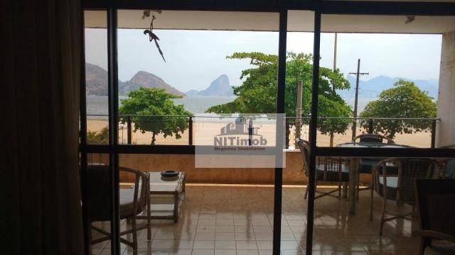 Ótimo apartamento frente mar, muito amplo beirando 280 m2, mobiliado, com sala, sala intim - Foto 9