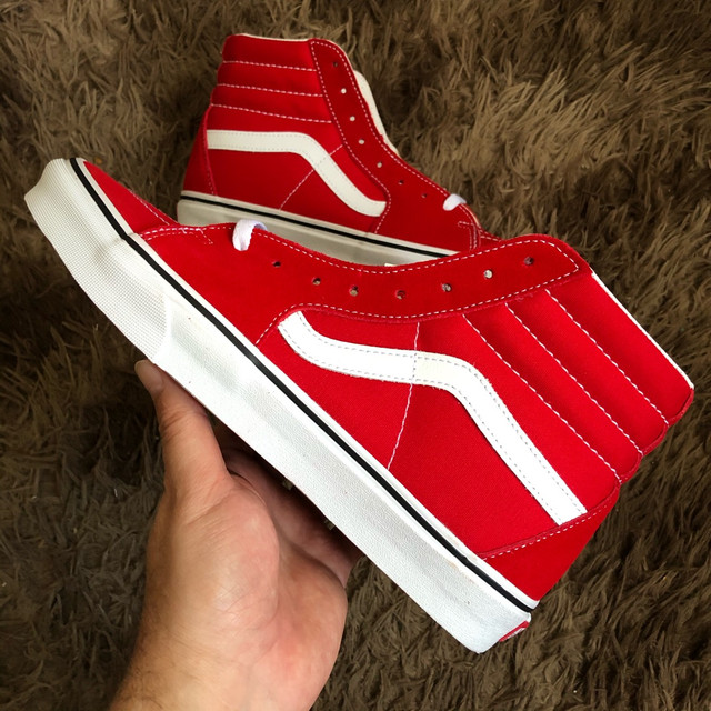 tenis vans sk8 hi vermelho