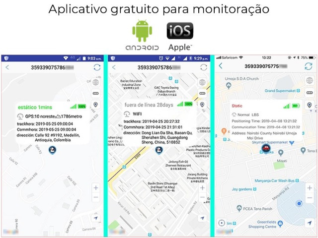 Coleira com Rastreador Gps Para Pets, Coleira E Suporte, Pronta Entrega - Foto 3