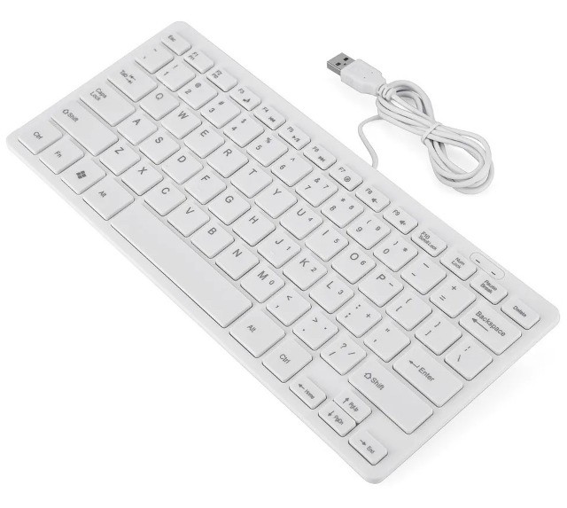 Mini Teclado Com Cabo Usb Xc-tec-02 Branco - Foto 2
