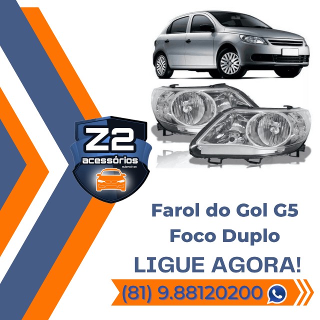 Par Farol Saveiro Cross Gol G5 2009 2010 2011 2012 Cromo Onix