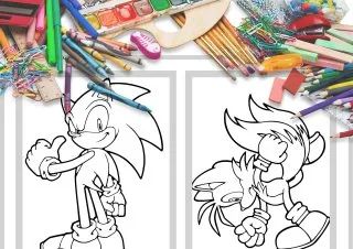 15 Kit De Colorir Personalizado Sonic