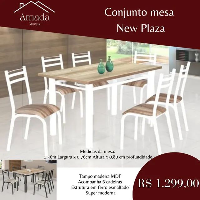 Conjunto de mesa lótus com 4 cadeiras , Entrega  em 3 dias  - Foto 3