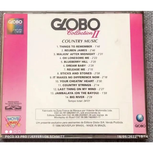 CD Globo Collection 2 Country Music - Foto 3