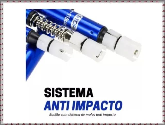 Bengala bastão de caminha regulável e anti-impacto - Foto 4