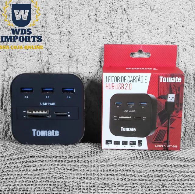 Leitor de Cartão e Hub Usb 2.0