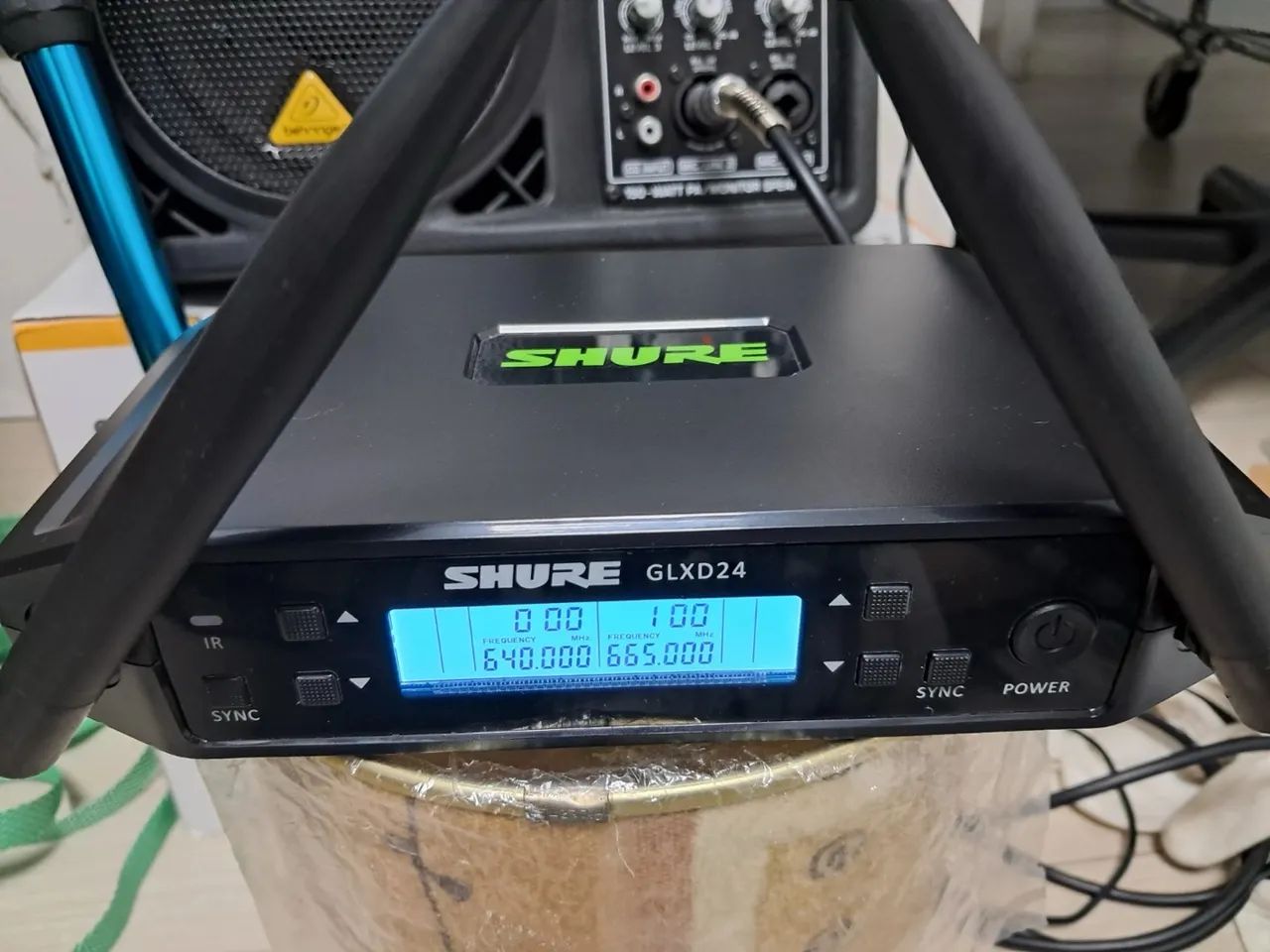 Microfone Duplo Sem Fio Shure Profissional 