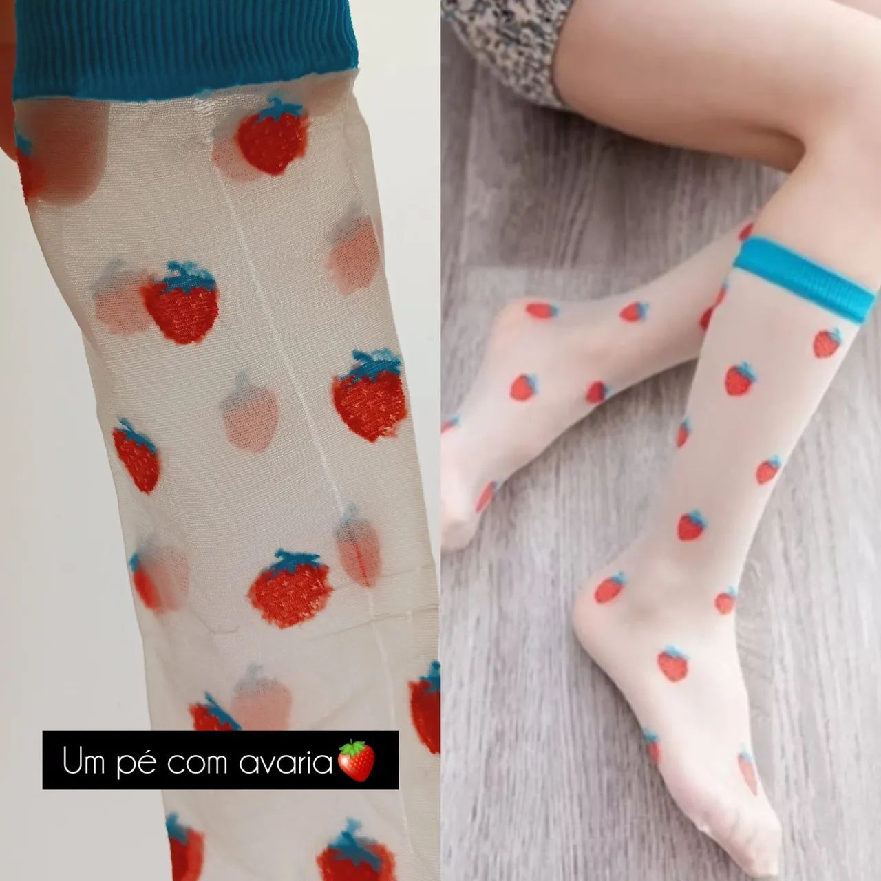 4 meias frutas infantil - Foto 6