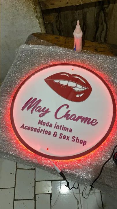  Placa de Acrílico Personalizada + Led Neon - Foto 3