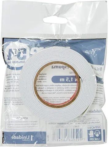 Fita Banana Fixa Tudo Espuma Dupla Face 19mm x 1,5m Nove54 - Foto 4