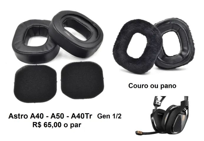 Almofada par Fone Hyperx / Razer / Astro / logitech / JBL / Corsair - Foto 4