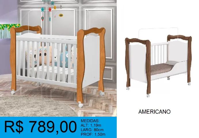 Berço estilo colonial - Entrega e montagem gratis - Foto 2