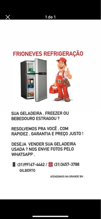 Consertos e compras de geladeiras
