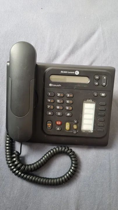 Telefone Fixo Alcatel-Lucent com Fio Enrolado