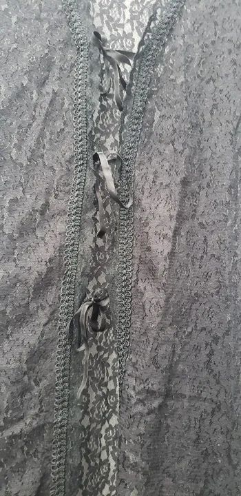 Sobretudo de Renda Preto - Foto 2