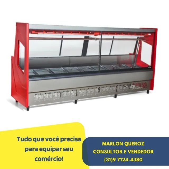 Balcão de Açougue 3M Vermelho Polar 220v