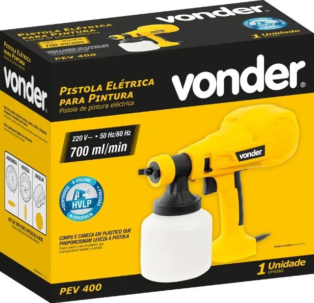 Pistola Elétrica para Pintura 260W - Vonder -PEV400