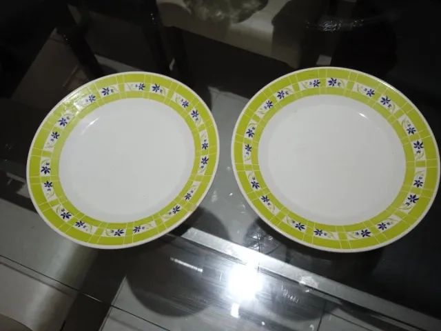 Conjunto de 4 Pratos raso em Cerâmica Amarelo 3 cm x 26 cm x 26 cm - Foto 2