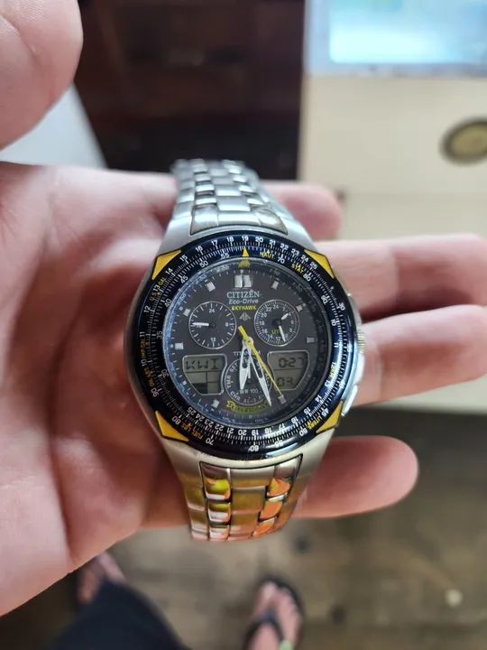 Citzen Eco Drive C650 Edição Blue Angels Skyhawk JR3090-58L - Foto 6