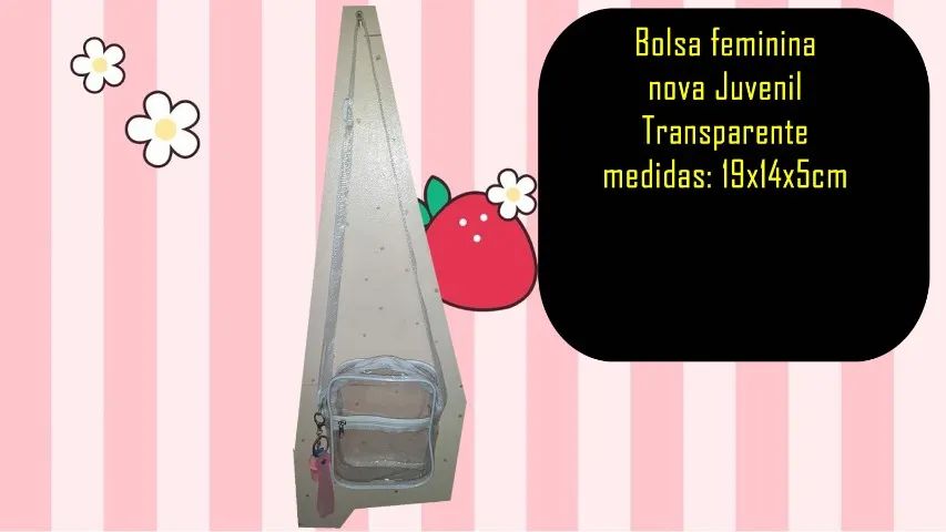 bolsa feminina nova juvenil transparente