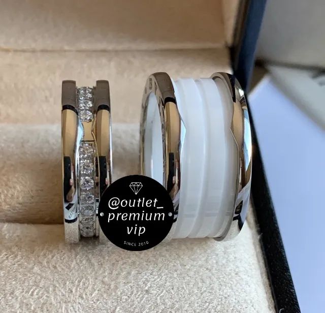 aliança anel bvlgari banho de ouro 18k - Foto 4