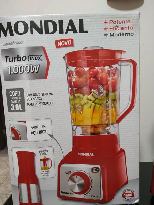 Liquidificador mondial turbo inox copo 3 litros - Foto 4