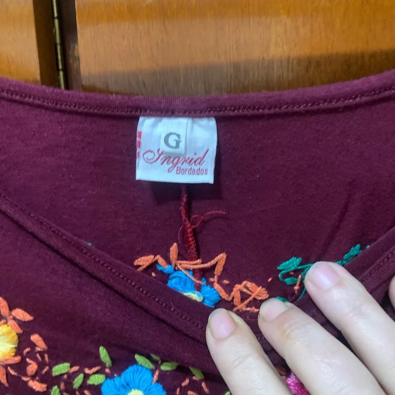 Camiseta Bordada Manda Longa - Tam G - nova! - Foto 5