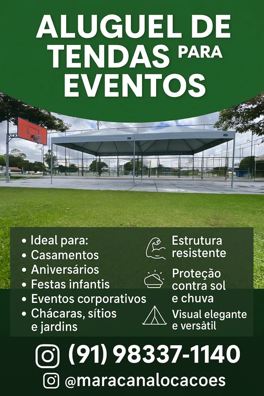 Tenda para locação e venda 
