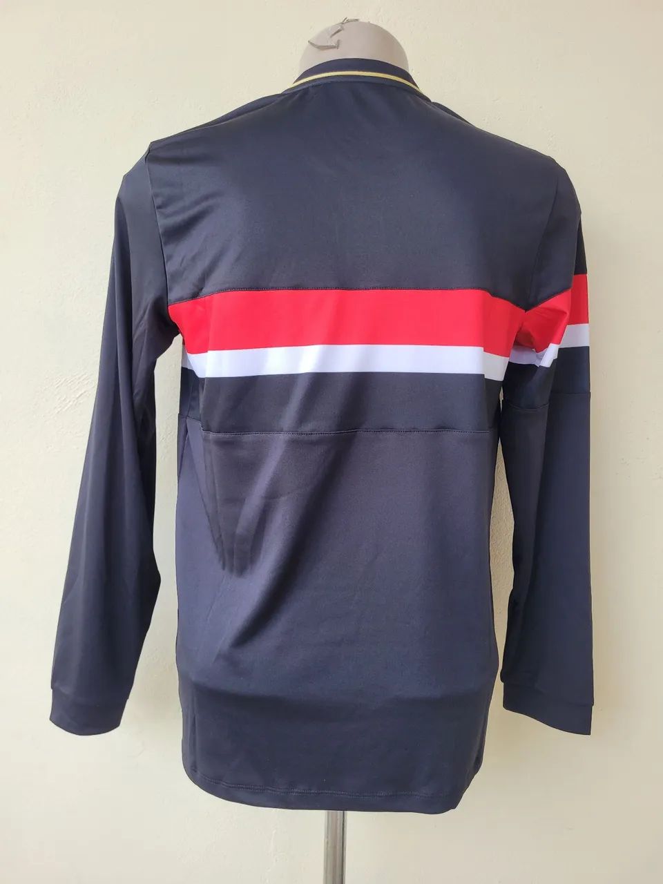 Camisa São Paulo Tam. M Original Terceira Third Manga Longa Preta Mundial New Balance Ceni - Foto 2