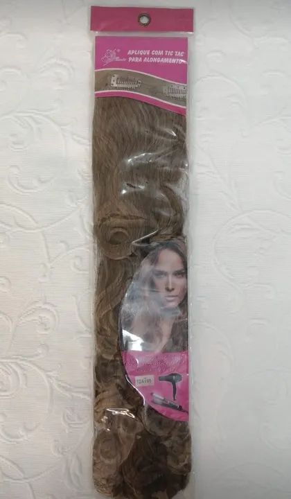 Mega Hair, aplique sintético com tic tac 70cm - Foto 4