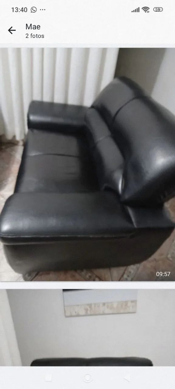 Sofá de Couro 3 lugares - Foto 2