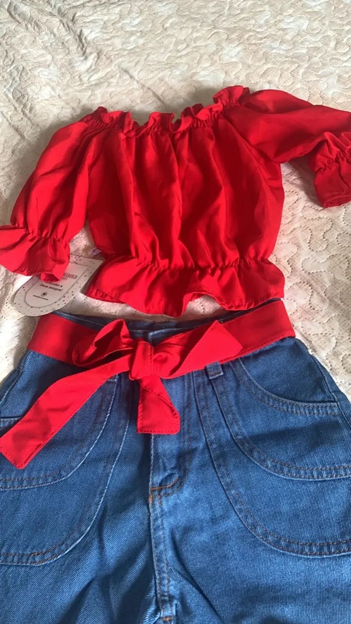 Conjunto cropped e calça rosa - Foto 4