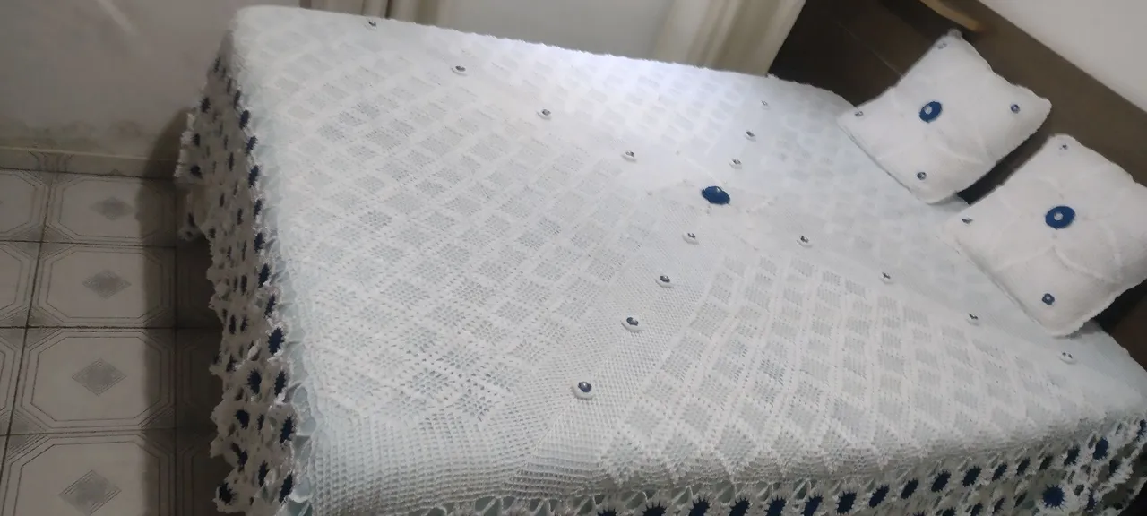 Jogo de Cama Casal Crochê