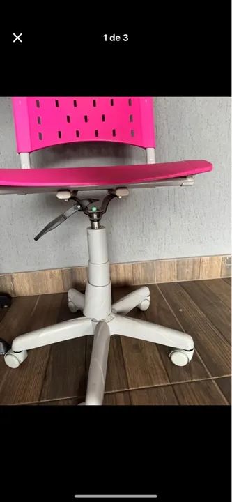 Cadeira de Escritório Giratória Rosa