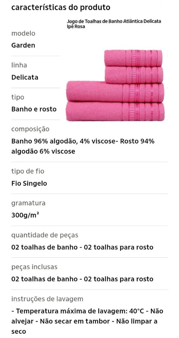 Jogo de Toalhas de Banho Atlântica Delicata Gengibre - Foto 2