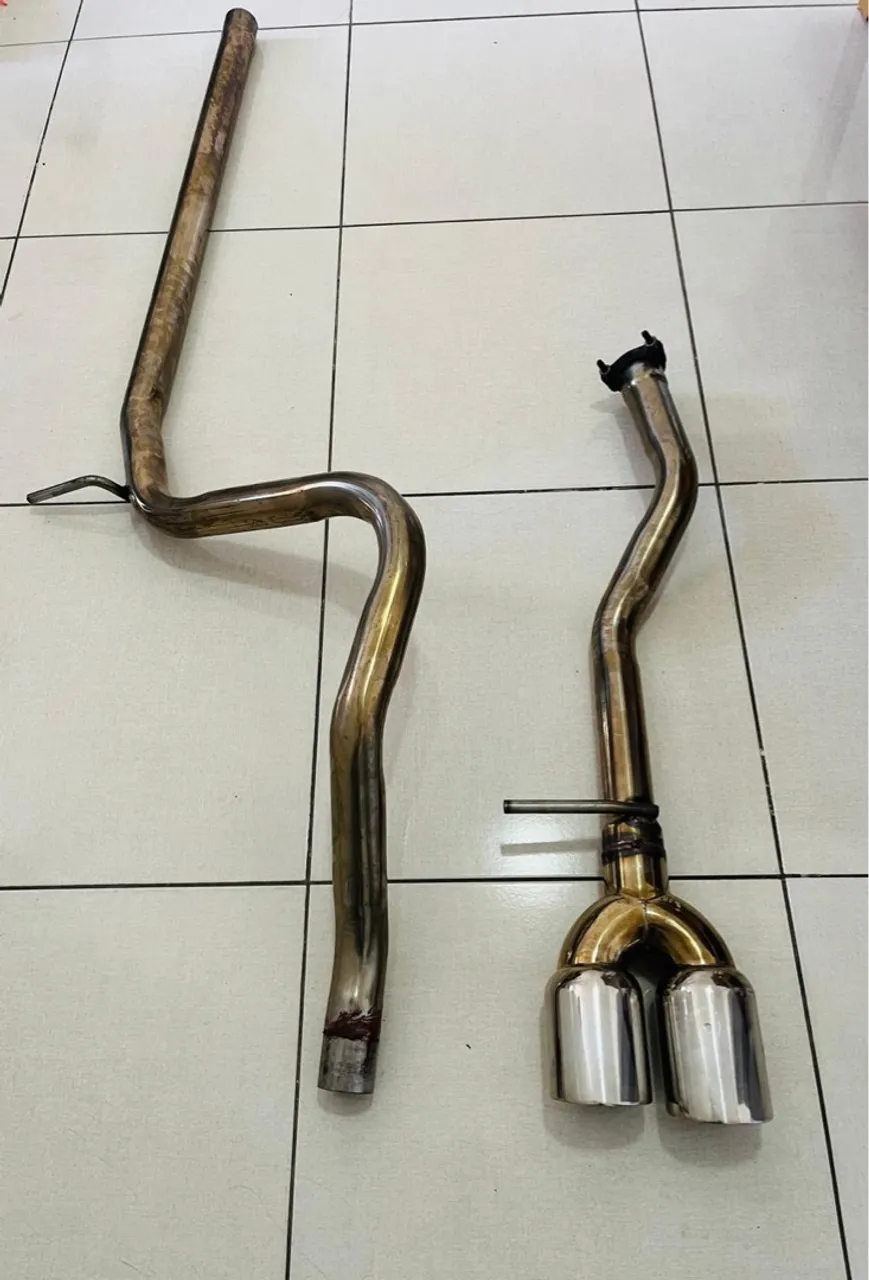 Escapamento full inox saída dupla (PARA POLO GTS)
