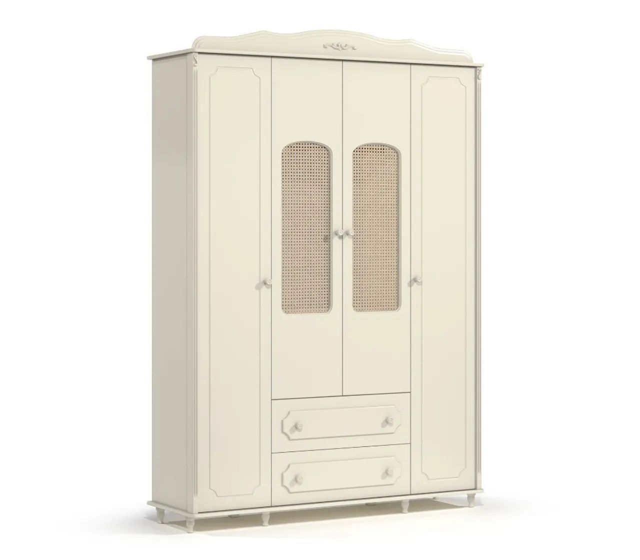Roupeiro 4 portas matic provence branco soft 