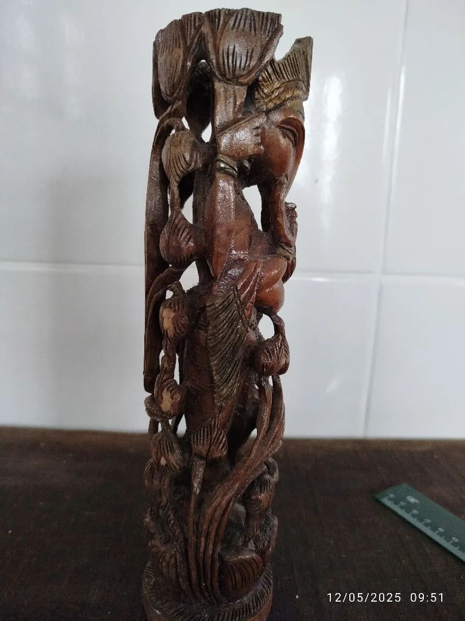 Escultura de Ganesha em Madeira - Foto 4