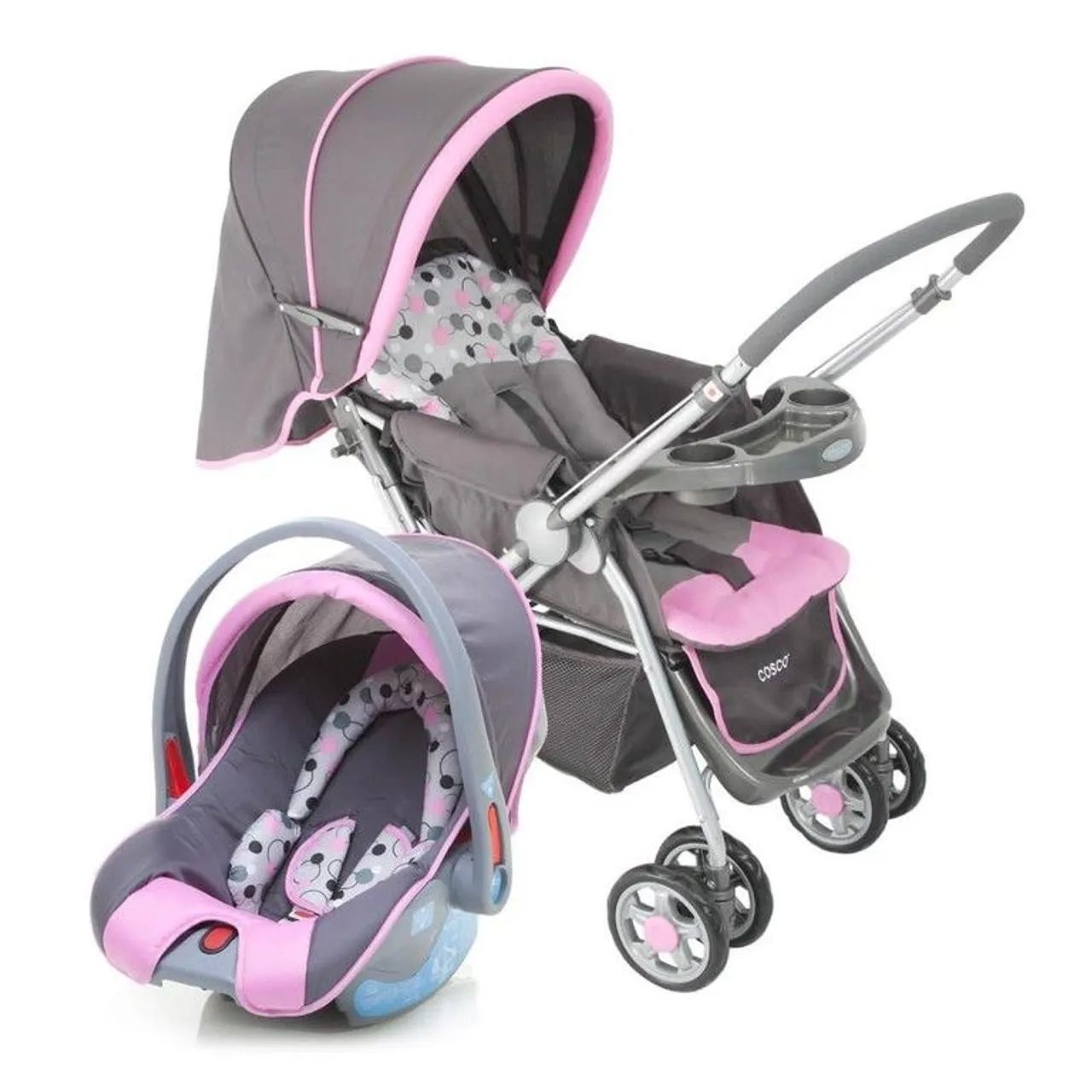 Carrinho com Bebê Conforto Cosco Kids